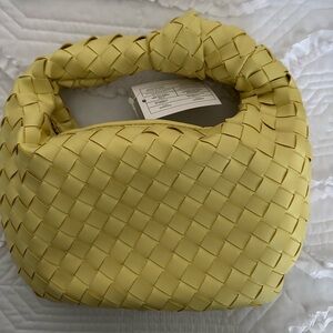 Yellow Woven Women's Bag